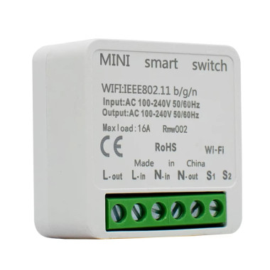 Wi-Fi мініатюрний прохідний вимикач для 1-го або 2-х механічних пермикачів 220/230 Вольт 16 Ампер (Ewelink середовище Sonoff) Wi-Fi мініатюрний прохідний вимикач для 1-го або 2-х механічних пермикачів 220/230 Вольт 16 Ампер (Ewelink середовище Sonoff)