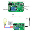 Безкорпусне WiFi + Радіо реле - вимикач Для розумного будинку від 5 до 32 вольт, на 1 канал, до Ewelink (середовище Sonoff) від EACHEN за 240грн
