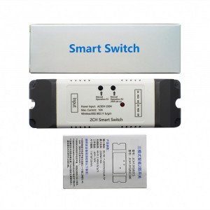 Двоканальний Бездротовий WiFi + Радіо на 433 МГц вимикач з релейним виходом на 7-32 або 220 Вольт для EWelink