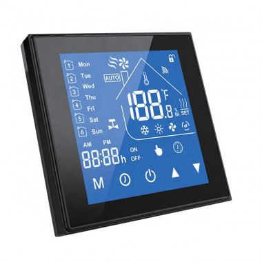 Настінний WiFi термостат на 220 вольт з LCD дисплеєм і сенсорною панеллю з підсвічуванням та вбудованим датчиком температури для Ewelink (средовище Sonoff)