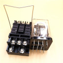 Электромагнитное реле высокой мощности 40 Ампер 220 Вольт 3-х контактное JQX-38F3Z с рейкой колодкой от QIANJI за 395грн (код товара: 40A220)