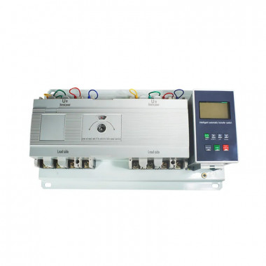 Програмований 3-х фазний  4-х полюсний промисловий Автомат перемикач введення резерву АВР до 225 АА 230В/380В на 2 навантаження з LCD дісплеєм та захистом