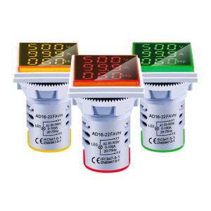 Вольтметр Амперметр Частотомер 3 в 1 от 60 до 500 вольт с трансформатором тока до 100 А LED дисплеем для генератора/инвертора Вольтметр Амперметр Частотомер 3 в 1 от 60 до 500 вольт с трансформатором тока до 100 А LED дисплеем для генератора/инвертора