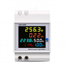 Лічильник вимірювач напруги та струму 110 В 220 В 380 В до 100 А , вимірювач активної потужності кВт/г , Частотомір - 6 в 1
