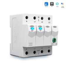 Дистанційне WiFi реле відключення 4P 3*220/230V 63A 50/60Гц на DIN-рейку нейтраль комутована Ewelink (середеовище Sonoff) Дистанційне WiFi реле відключення 4P 3*220/230V 63A 50/60Гц на DIN-рейку нейтраль комутована Ewelink (середеовище Sonoff)