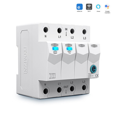Дистанційне WiFi реле відключення 4P 3*220/230V 63A 50/60Гц на DIN-рейку загальна нейтраль Ewelink (середовище Sonoff) Дистанційне WiFi реле відключення 4P 3*220/230V 63A 50/60Гц на DIN-рейку загальна нейтраль Ewelink (середовище Sonoff)