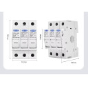 3-х полюсный держатель солнечных фотоэлектрических предохранителей до 32 Ампер DC до 1000V PV 10 x 38 мм для защиты фотопанелей от TOMZN за 355грн (код товара: TOPV-32-3P)