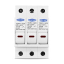 3-х (трехполюсный) держатель солнечных плавких предохранителей постоянного тока до 32 Ампер DC 1000V PV 10x38 со светодиодным подсвечиванием от TOMZN за 365грн (код товара: TOPV-32-3PX)