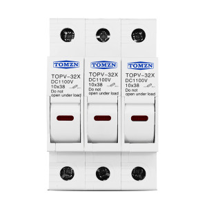 3-х (триполюcний) тримач сонячних плавких запобіжників постіного струму до 32 Ампер DC 1000V PV 10x38 з свтлодідним підсвічуванням 3-х (триполюcний) тримач сонячних плавких запобіжників постіного струму до 32 Ампер DC 1000V PV 10x38 з свтлодідним підсвічуванням