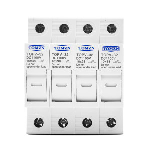 4-х (чотириполюсний) тримач сонячних плавких запобіжників постіного струму до 32 Ампер DC 1000V PV 10x38 4-х (чотириполюсний) тримач сонячних плавких запобіжників постіного струму до 32 Ампер DC 1000V PV 10x38