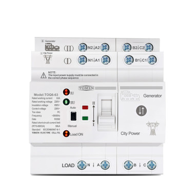 TOQ6-63/4P 220/230В 4-х полюсний автомат-перемикач введення резерву для генератору/мережею