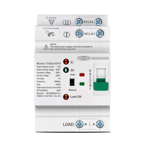 TOQ6-63PV/2P 220/230В 2-х полюсный автомат-переключатель ввода резерва для инвертора солнечных панелей