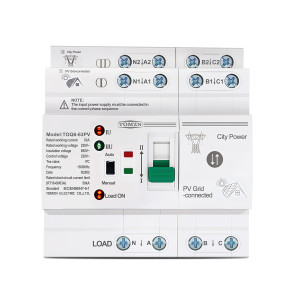 TOQ6-63PV/4P 220/230В 4-х полюсный автомат-переключатель ввода резерва для инвертора солнечных панелей