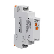 Електронне реле часу TORT7-A1 (16A) на DIN-рейку з: затримкою увімкнення з вбудованим акумулятором