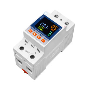 Wi-Fi счетчик энергии с экраном TOVA-63T (63A) Tuya Smart и защитой от утечки тока