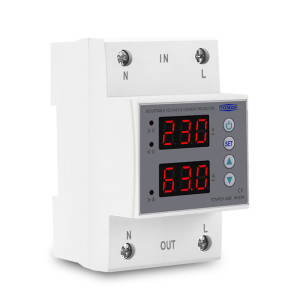 Реле напряжения и тока TOVPD1-63B (63A) с регулировкой и дисплеем на DIN-рейку Реле напряжения и тока TOVPD1-63B (63A) с регулировкой и дисплеем на DIN-рейку