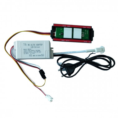 Безконтактиний дзеркальний сенсорний вимикач з підсвічуванням та блоком живлення на 220/12 вольт 1 Ампер та підтримкою антифог плівки