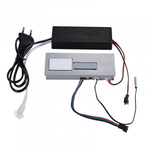 Дзеркальний сенсорний вимикач діммер з дисплеєм LCD годинником температурою з підтримкою дефоггера (антитуман)