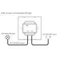 Дистанційний вимикач настінний з ручним регулюванням яскравості освітлення (з діммером) на 220 Вольт, скляна панель від SKYDANCE за 925грн (код товару: S1K)