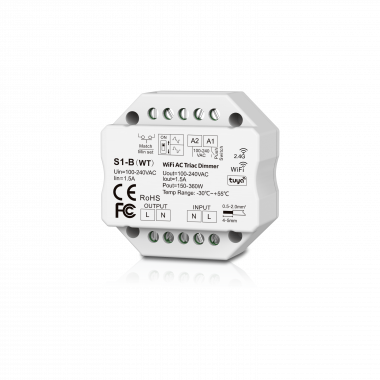 Дистанційний WIFI+ Радіо вимикач з регулюванням яскравості освітлення (диммер) S1-BWT на 220 Вольт