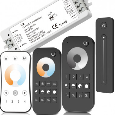 Дистанційний 2-канальний CV LED контроллер-димер Skydance V2 на 12 - 24 Вольт до 5 Ампер  c пультом