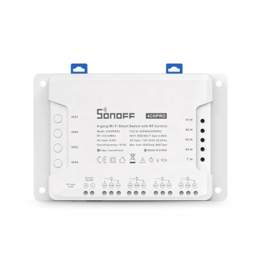 Sonoff 4CH Pro R3 4-Канальний WIFI + Радіо Вимикач з режимами Блокування / Такт / Таймер / Затримка від 0,5 до 3600 сек