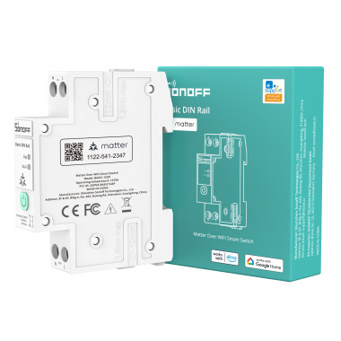 SONOFF BASIC-1GSP интеллектуальный выключатель на DIN рейке через Matter Over WiFi, совместимый с Apple Home
