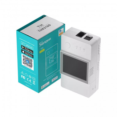 SONOFF TH Elite Інтелектуальний перемикач до 20А для контролю температури та вологості з LCD дисплеєм