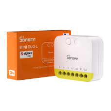 SONOFF MINI-DUO-L — 2-канальний інтелектуальний вимикач Zigbee (без нейтралі)