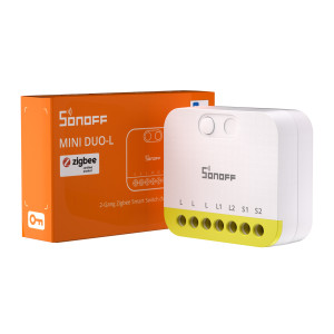 SONOFF MINI-DUO-L — 2-канальний інтелектуальний вимикач Zigbee (без нейтралі) SONOFF MINI-DUO-L — 2-канальний інтелектуальний вимикач Zigbee (без нейтралі)