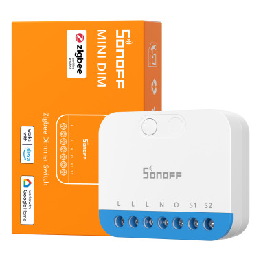 Zigbee димер SONOFF MINI-ZBDIM MINI Extreme (контроль потужності, плавне регулювання) Zigbee димер SONOFF MINI-ZBDIM MINI Extreme (контроль потужності, плавне регулювання)