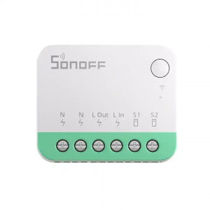 Sonoff MINIR4M Extreme Matter мініатюрний прохідний WiFi пермикач для 1-го або 2-х вимикачів