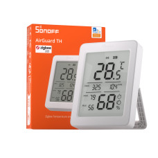 Zigbee датчик температури та вологості SONOFF AirGuard TH SNZB-02DR2 з великим 3.6" РК-дисплеєм Zigbee датчик температури та вологості SONOFF AirGuard TH SNZB-02DR2 з великим 3.6" РК-дисплеєм