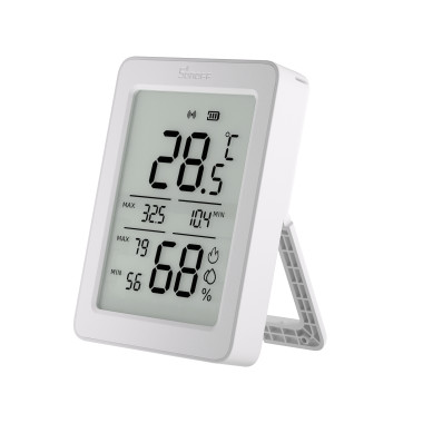 Zigbee датчик температури та вологості SONOFF AirGuard TH SNZB-02DR2 з великим 3.6" РК-дисплеєм Zigbee датчик температури та вологості SONOFF AirGuard TH SNZB-02DR2 з великим 3.6" РК-дисплеєм