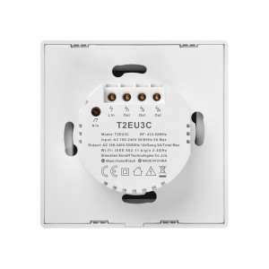 Sonoff TX T2 Сенсорный WiFi+Радио 433 МГц Настенный Выключатель от 1 до 3 кнопок с подсветкой, белый EU