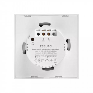 Sonoff TX T0 Сенсорний WiFi  Настінний Вимикач від 1 до 3 кнопок з підсвічуванням, білий EU, без радіо 433МГц