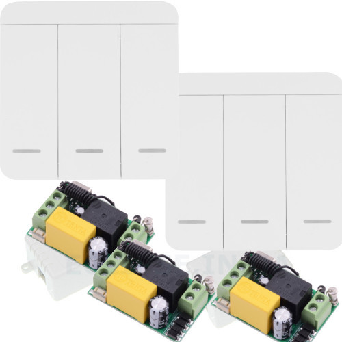 Прохідний дистанційний вимикач на 220 Вольт плоский пульт білого кольору з батарейкою від AOKE за 600грн (код товару: 1UWP)