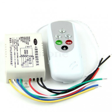 Чотирьохканальний дистанційний вимикач на 220 вольт тип А2 (кнопки платик)