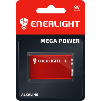Enerlight 9V Mega Power  6LR61 (Крона, Алкалайн) +60грн