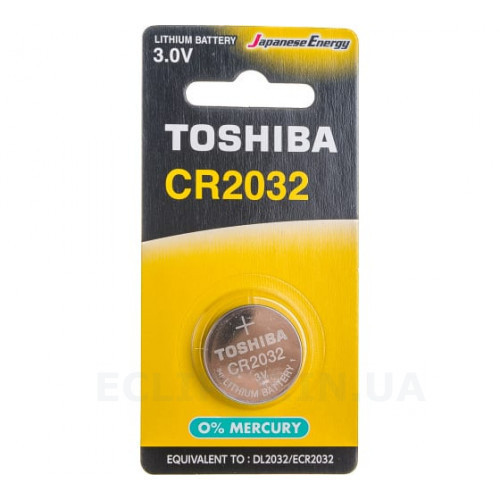 Батарейка Toshiba 2032 Литієва від TOSHIBA за 25грн (код товару: 2032T)