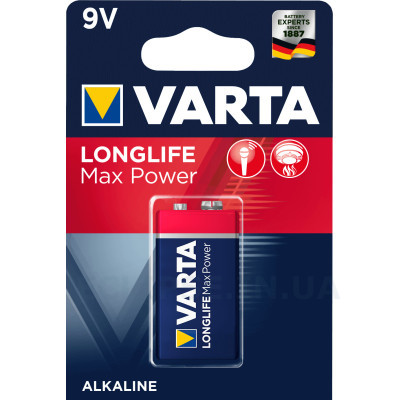 VARTA 9V MaxPower 6LR61 (Крона, Алкалайн) +130грн