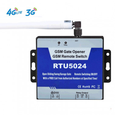 Одно-канальне GSM реле на 9-24 В RTU5024 для мереж 4G (LTE) 3G та 2G одночасно