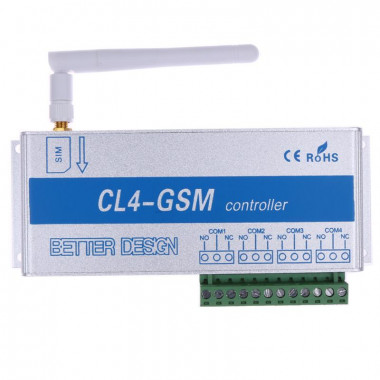 Чотириканальне GSM реле на 220 В (9-12 В) CL4-GSM на 5 абонентів