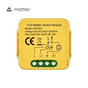 Matter выключатель с поддержкой настенных проходных механических выключателей