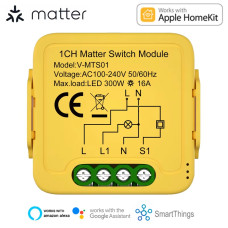 Matter выключатель с поддержкой настенных проходных механических выключателей