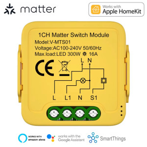 Matter выключатель с поддержкой настенных проходных механических выключателей