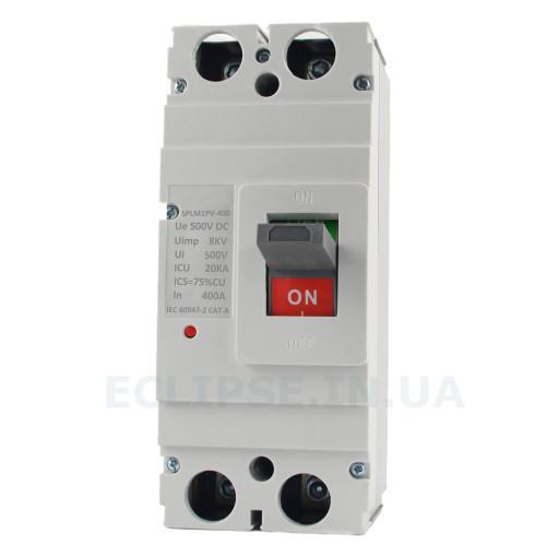 2-полюсный DC модульный автоматический солнечный выключатель постоянного тока до 500 Вольт 300A 350A 400A MCCB для фотоэлектрической системы от SZDQ за 4 495грн (код товара: 300M1)