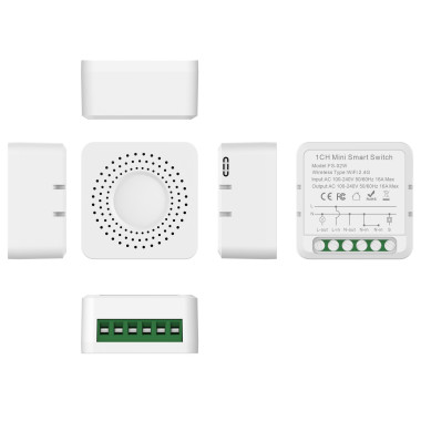 Мини четырехканальный мини WiFi+Радио 433МГц выключатель-реле с локальным управлением для Tuya (SmartLife)