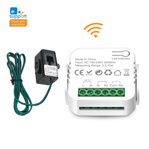 WiFi пристрій рахування енергії, лічильник для до 70 Ампер з релейним виходом до 10 Ампер Ewelink (середовище Sonoff)