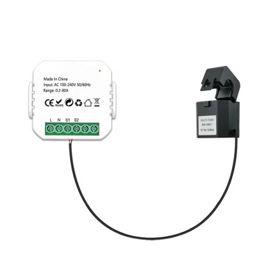 WiFi пристрій рахування енергії, лічильник для до 80 Ампер Tuya (SmartLife)